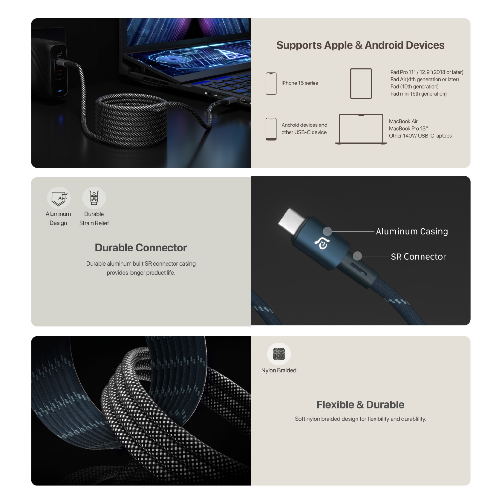 ADAM elements CASA MP100  USB-C to USB-C 240W Cable